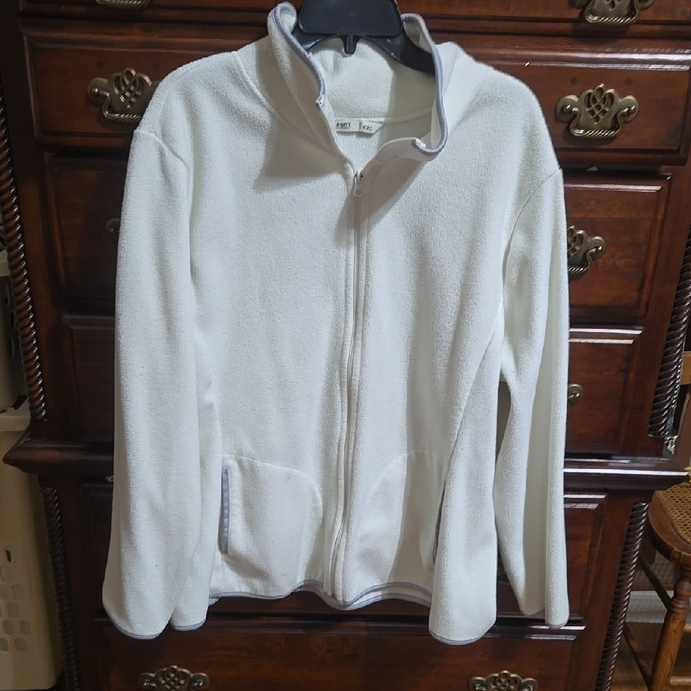 Old Navy White Fleece Jacket